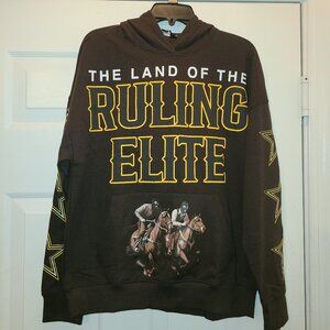 Men's Crooks & Castles Brown Western Ruling Elite Oversized Hoodie Size L